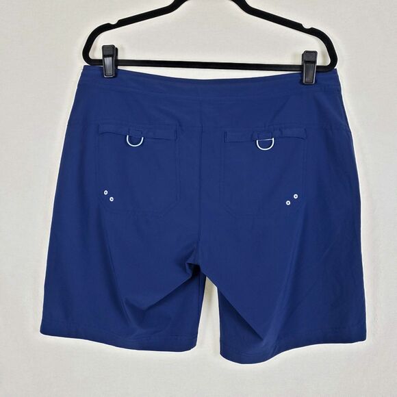 Title Nine Rogue Shorts 9" Inseam Womens 12 Navy Blue UPF 50 Swim Outdoor - Picture 4 of 10